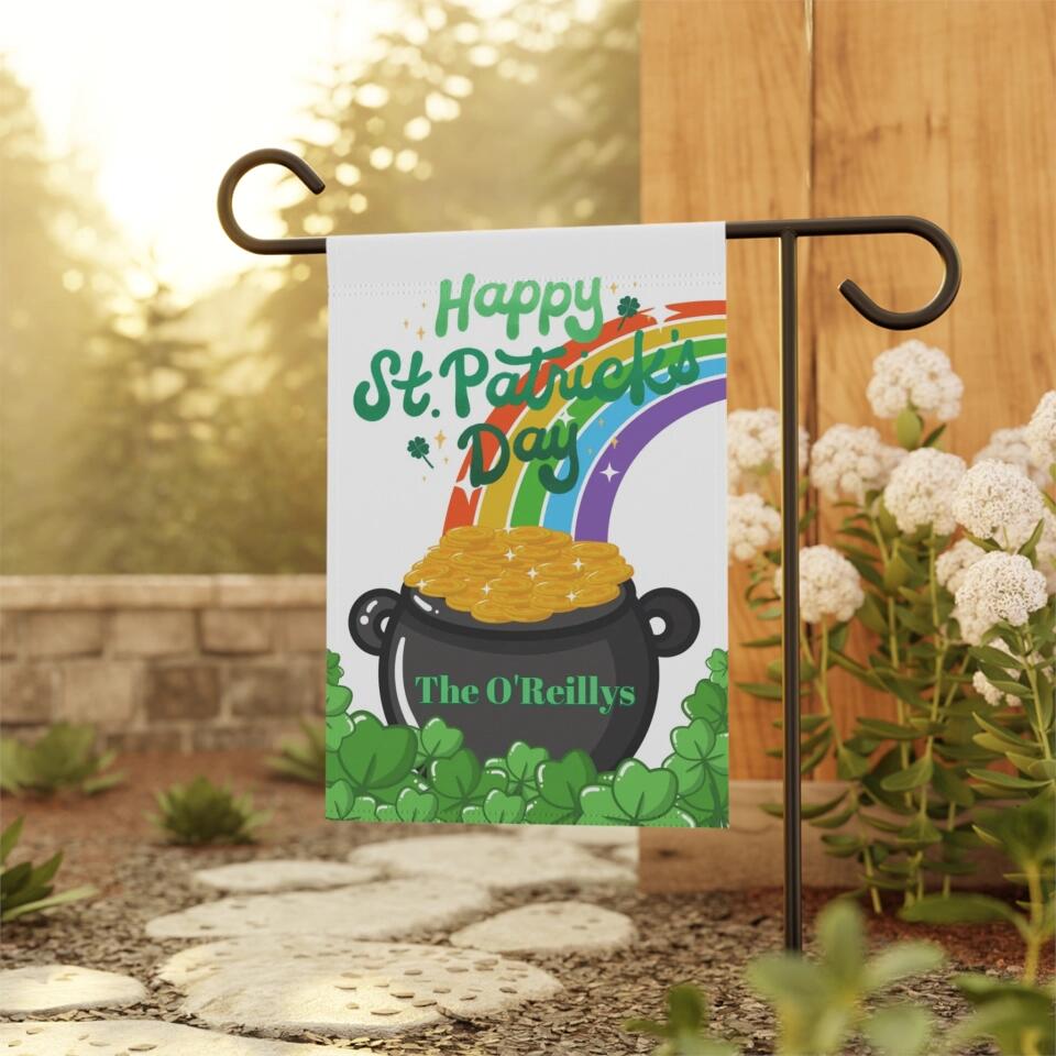 Happy St. Patrick's Day Garden or House Flag