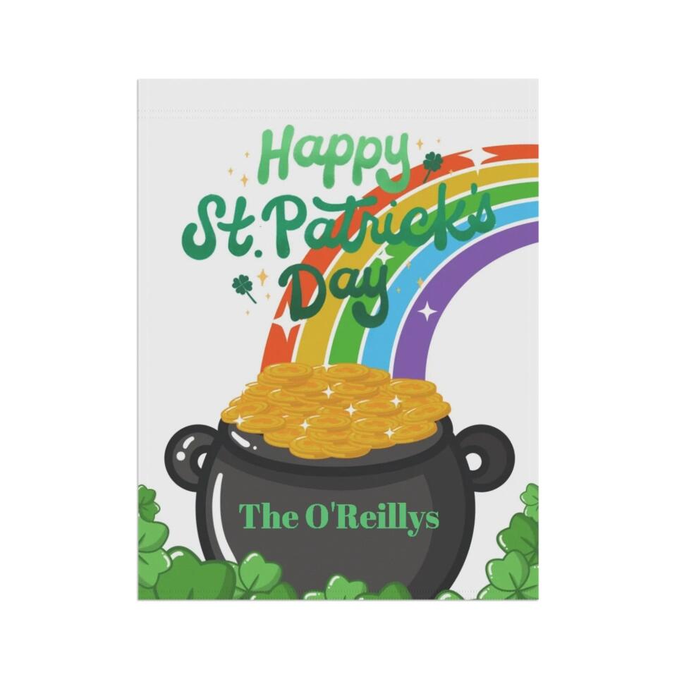 Happy St. Patrick's Day Garden or House Flag