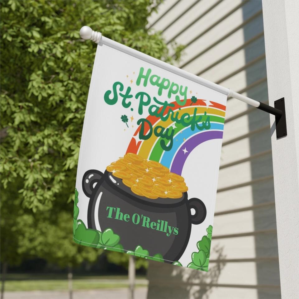 Happy St. Patrick's Day Garden or House Flag