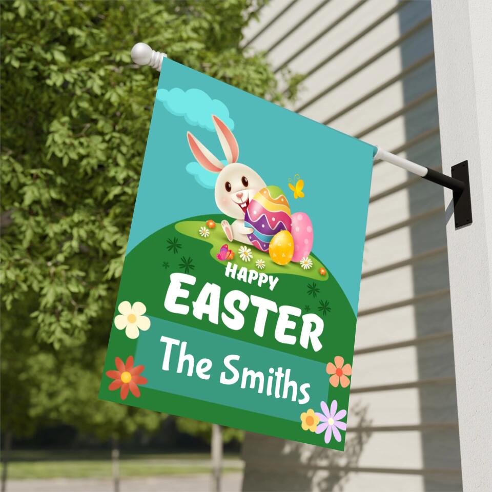 Happy Easter Personalized Garden or House Flag