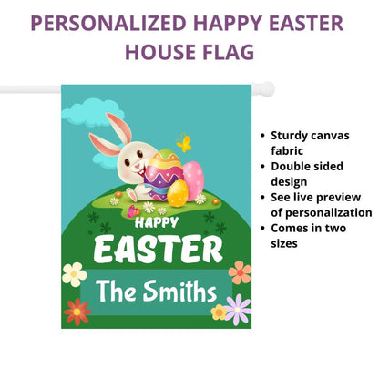 Happy Easter Personalized Garden or House Flag