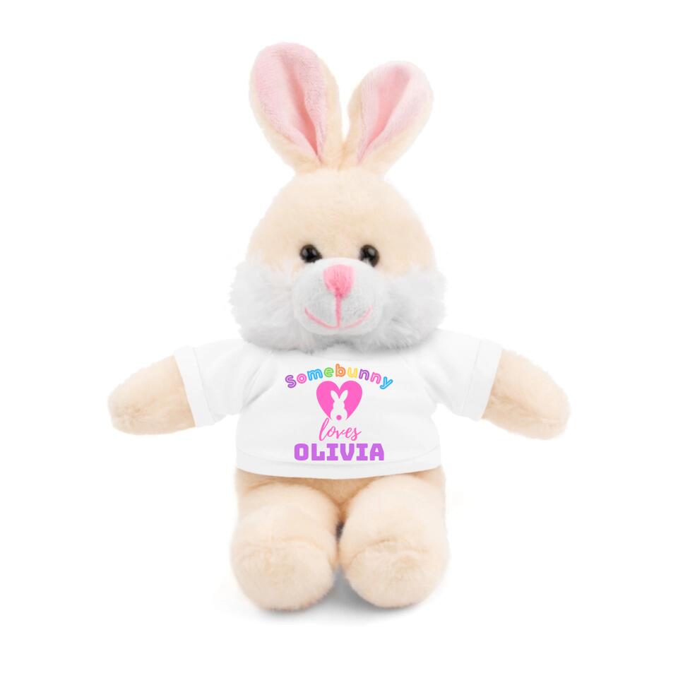 Personalized "Somebunny Loves" Stuffed Bunny