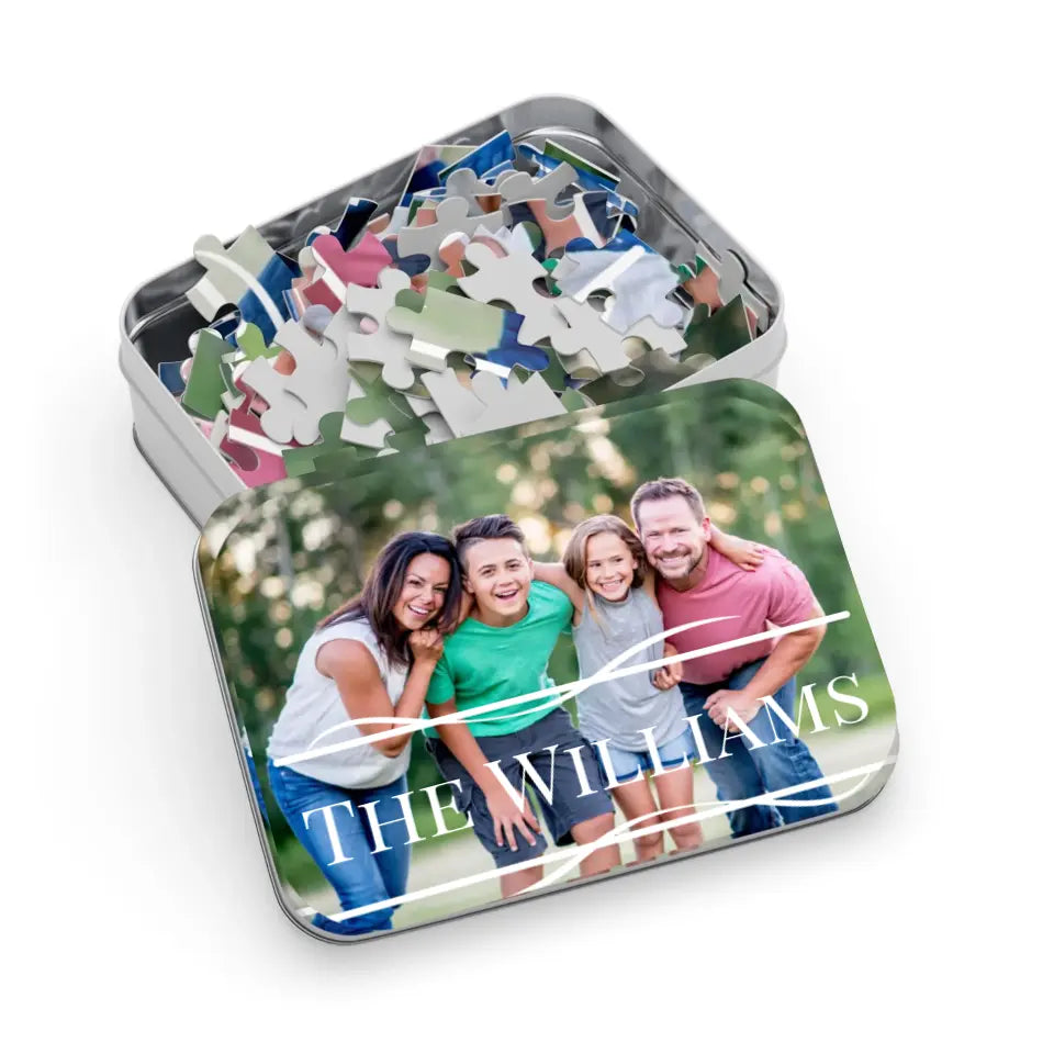 Family Photo Puzzle with Tin Box - 5  Sizes