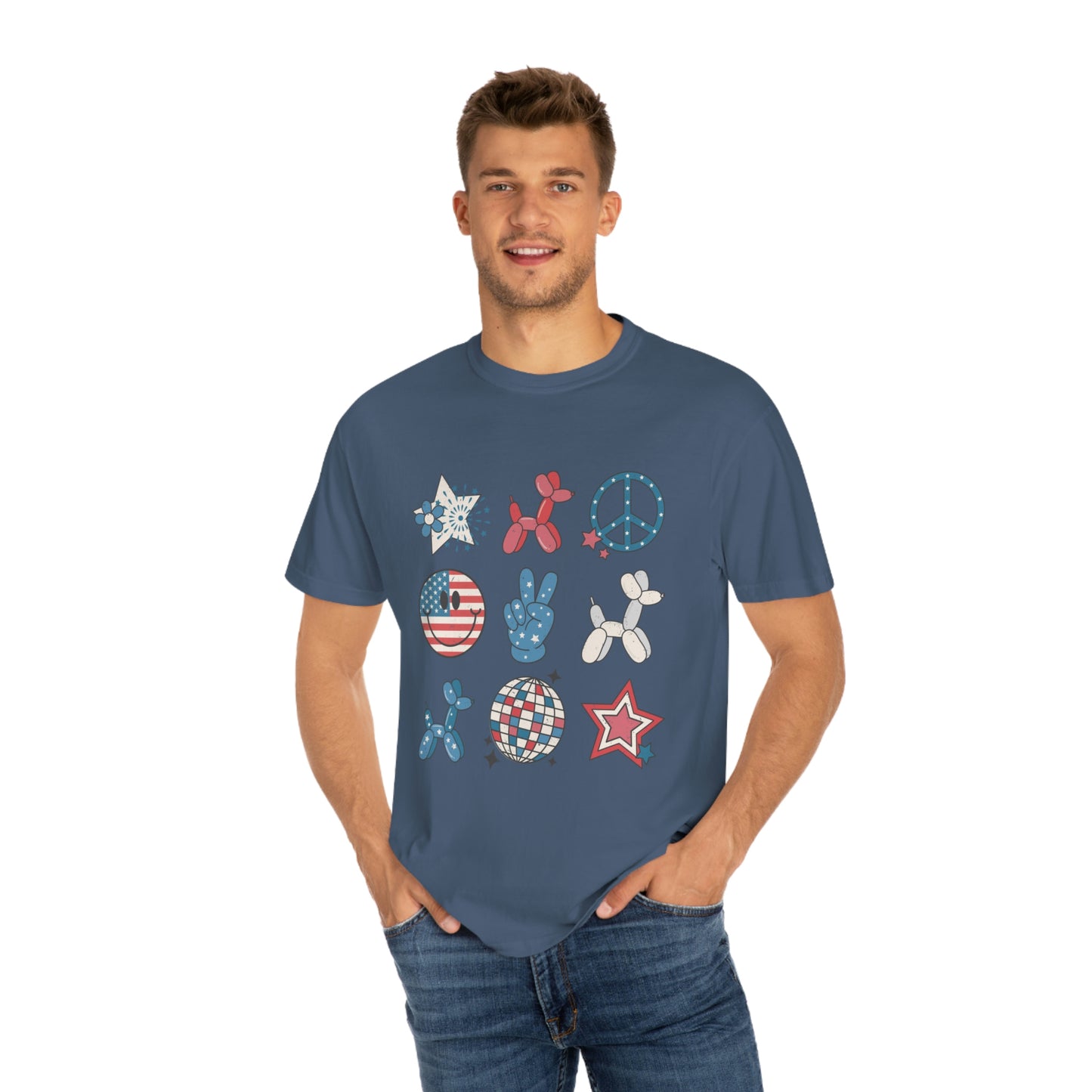 Retro 4th of July Nine Square Comfort Colors Shirt