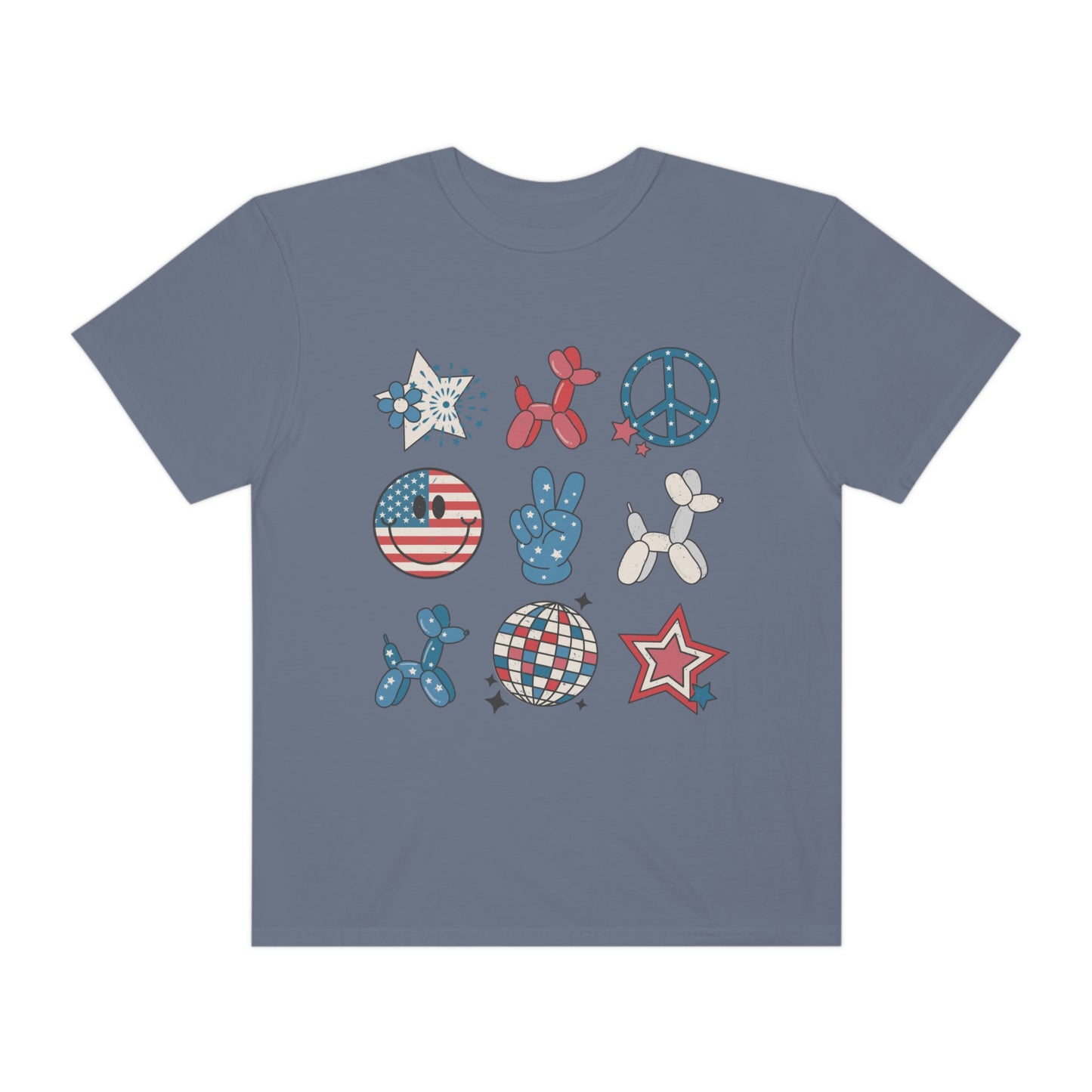 Retro 4th of July Nine Square Comfort Colors Shirt