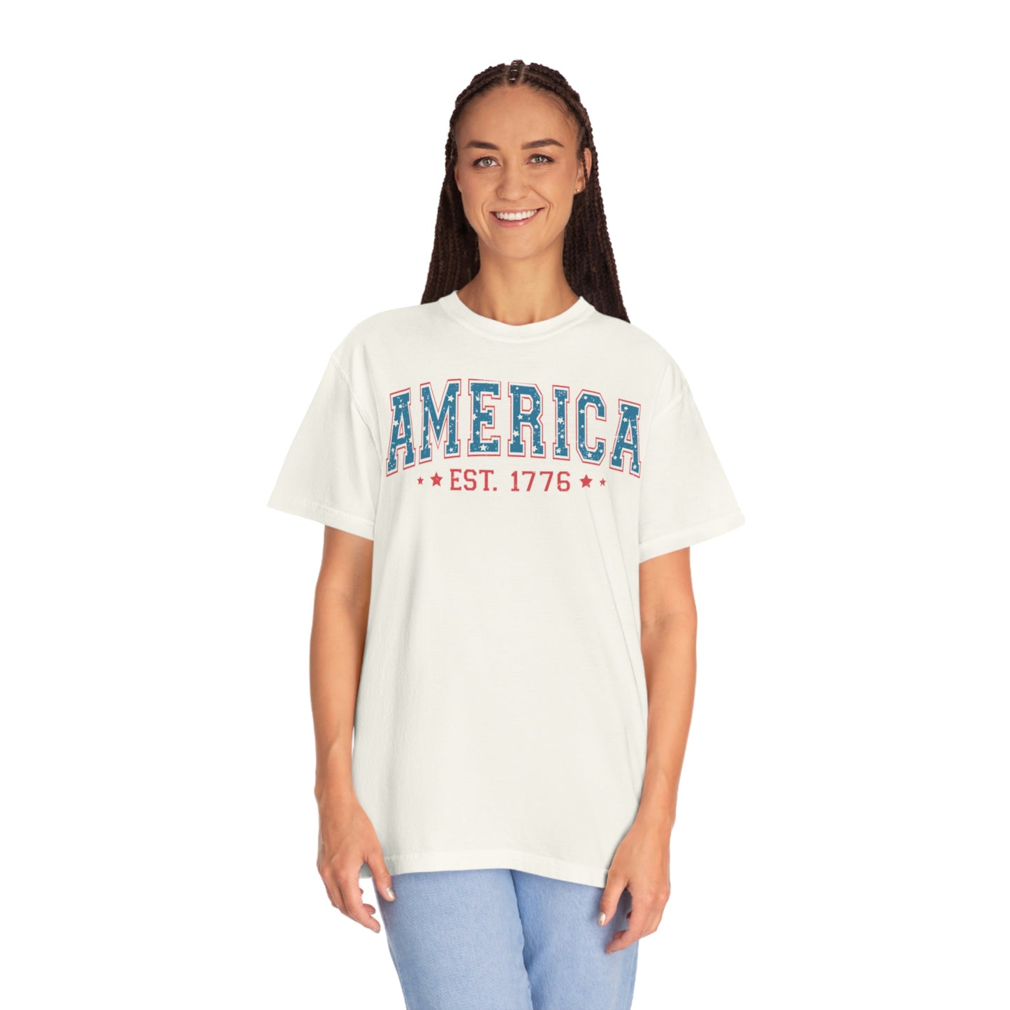 Retro 4th of July America Est 1776 Comfort Colors Shirt