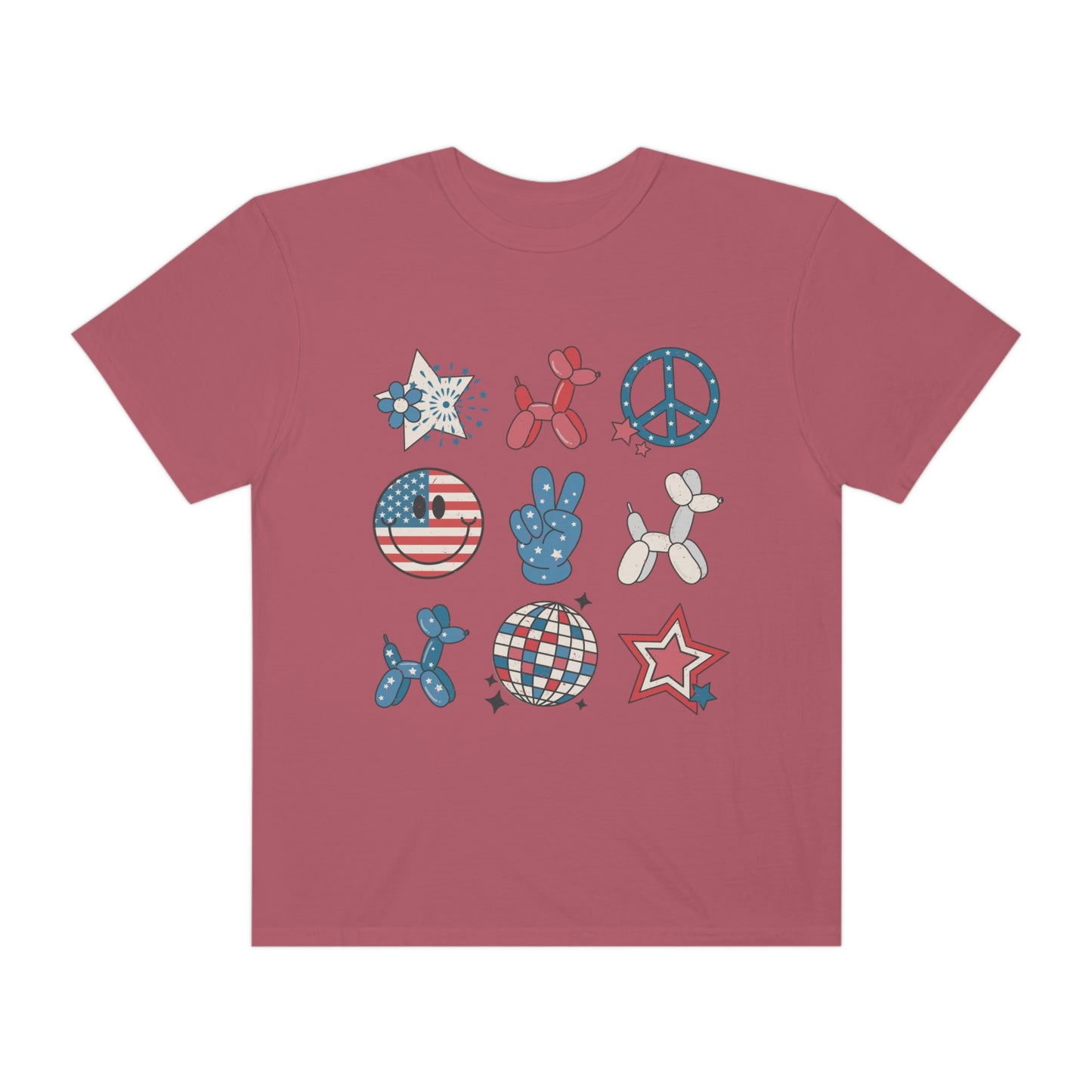 Retro 4th of July Nine Square Comfort Colors Shirt