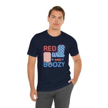 Red Bhite and Boozy Shirt