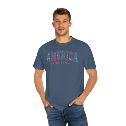 Retro 4th of July America Est 1776 Comfort Colors Shirt