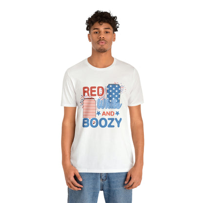 Red Bhite and Boozy Shirt