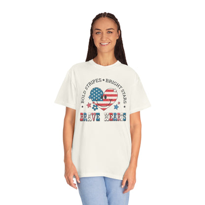 4th of July Brave Hearts Comfort Colors shirt