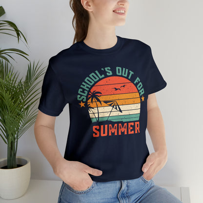 Schools Out For Summer Retro Tropical Shirt