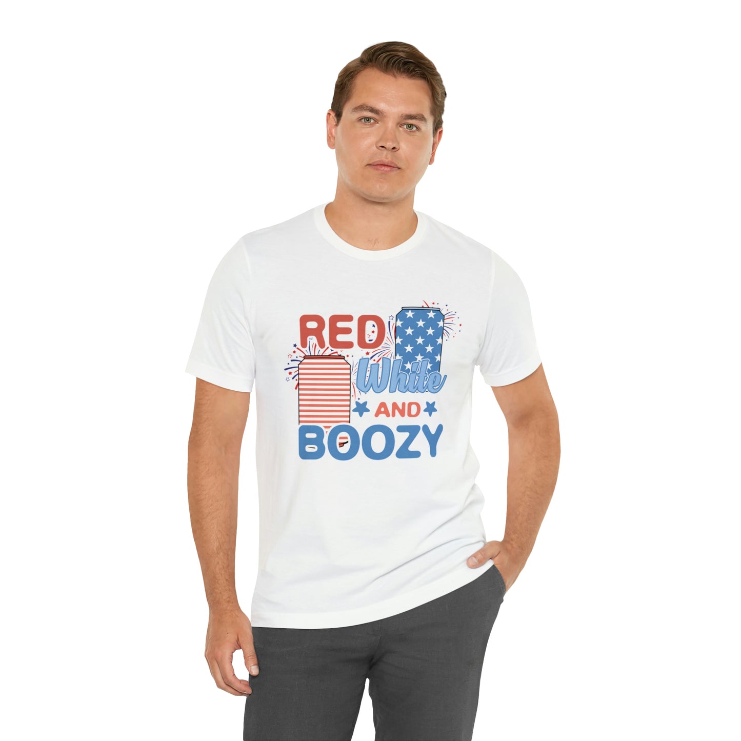 Red Bhite and Boozy Shirt