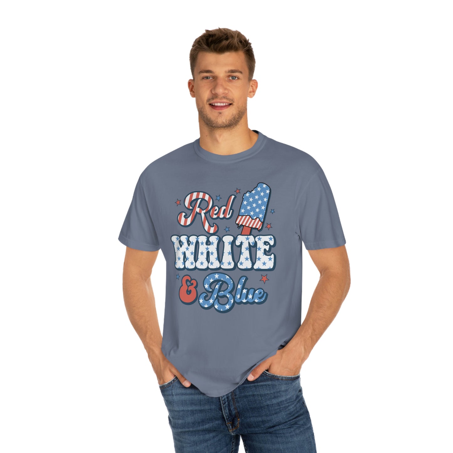 Retro Red, White and Blue Comfort Colors® Shirt