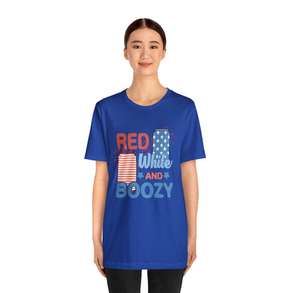 Red Bhite and Boozy Shirt