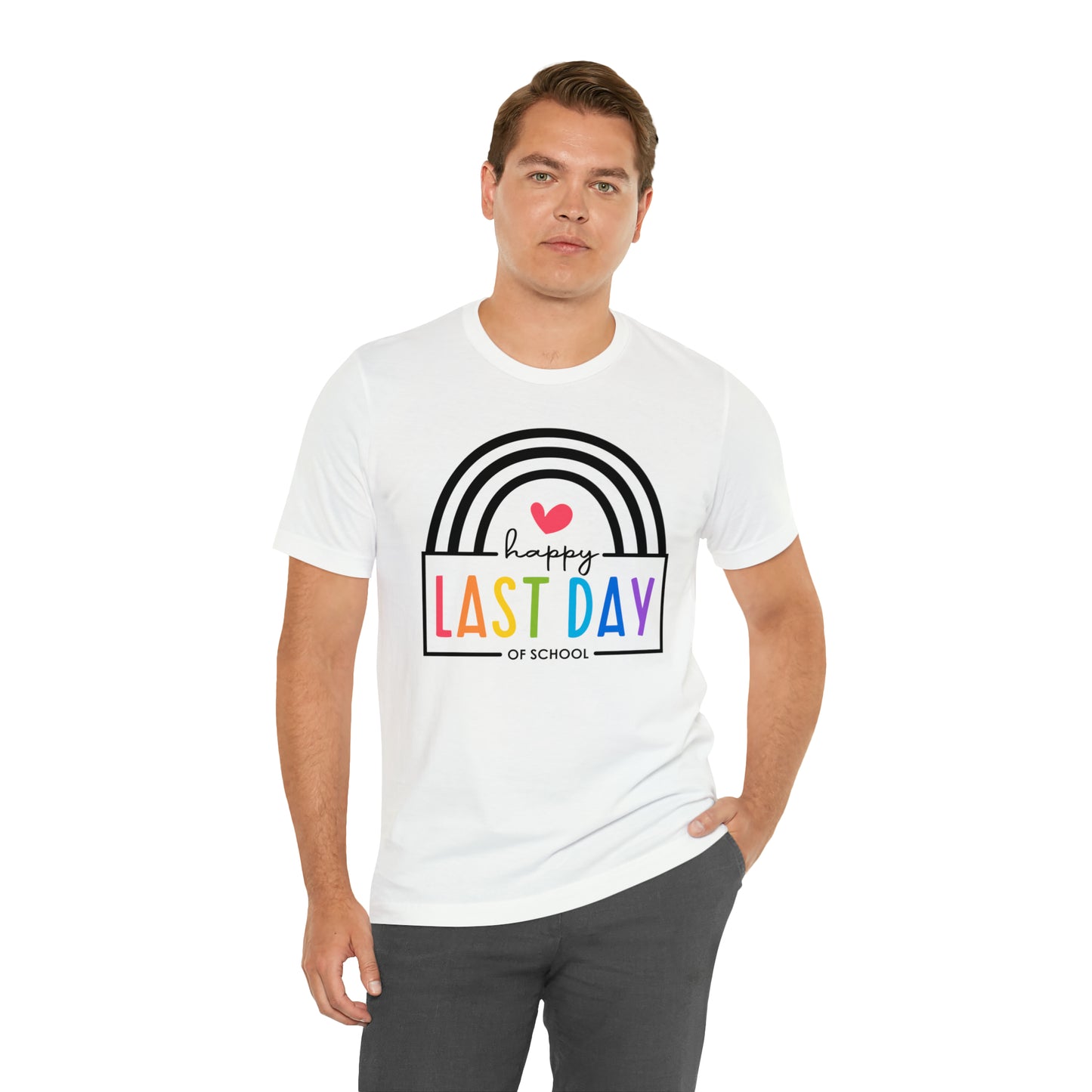 Happy Last Day Of School Teacher Student Graduation Rainbow Shirt