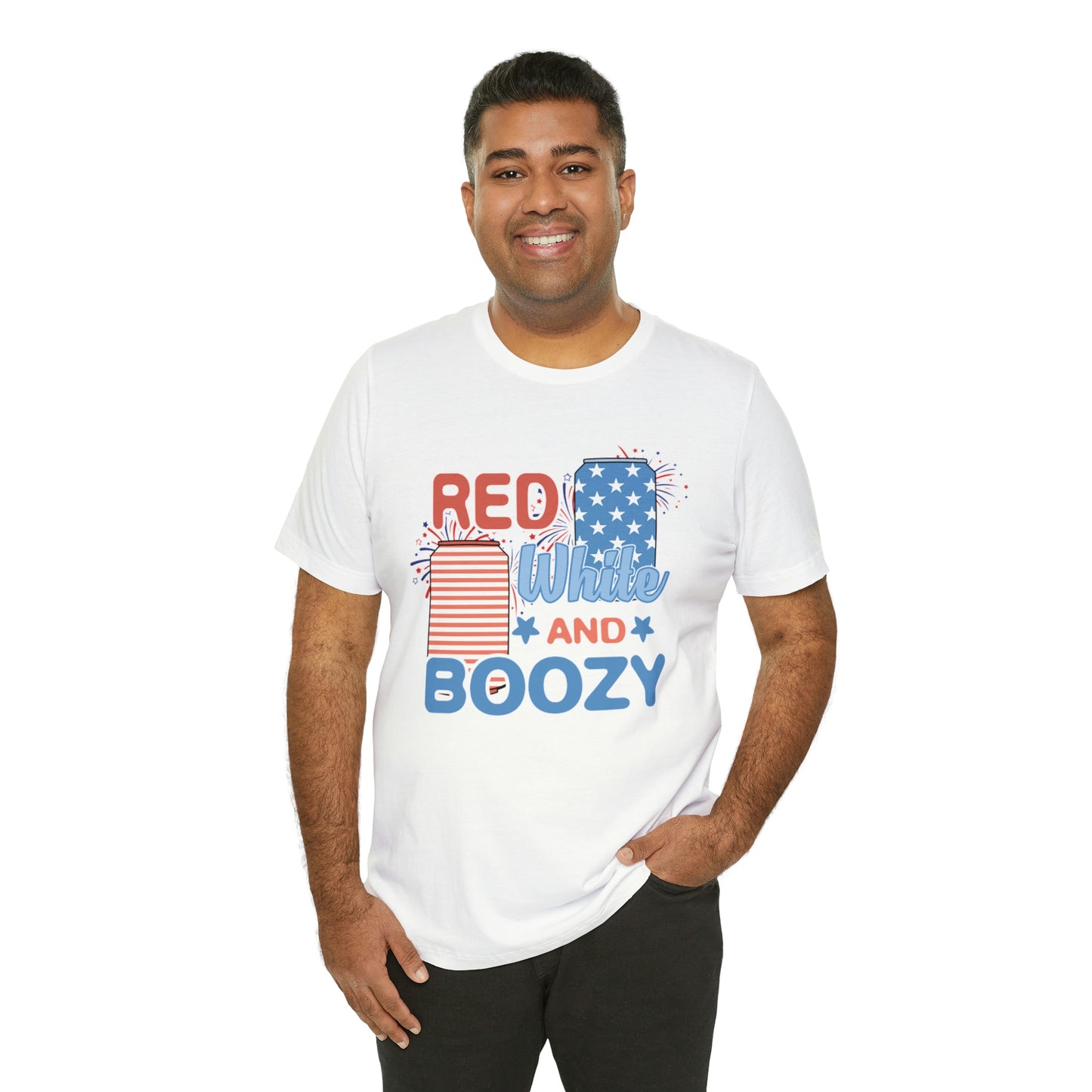 Red Bhite and Boozy Shirt