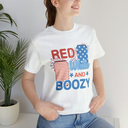 Red Bhite and Boozy Shirt