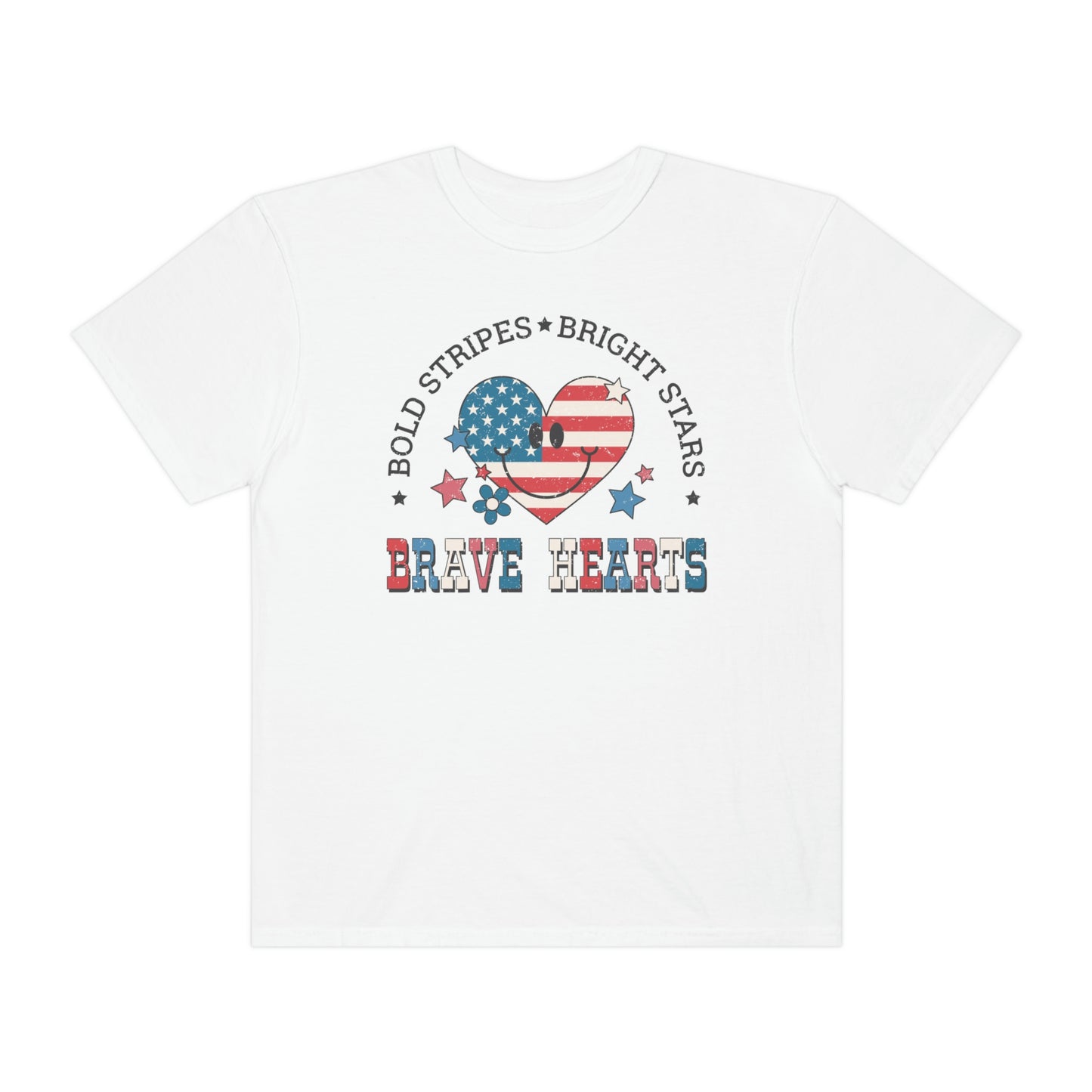 4th of July Brave Hearts Comfort Colors shirt