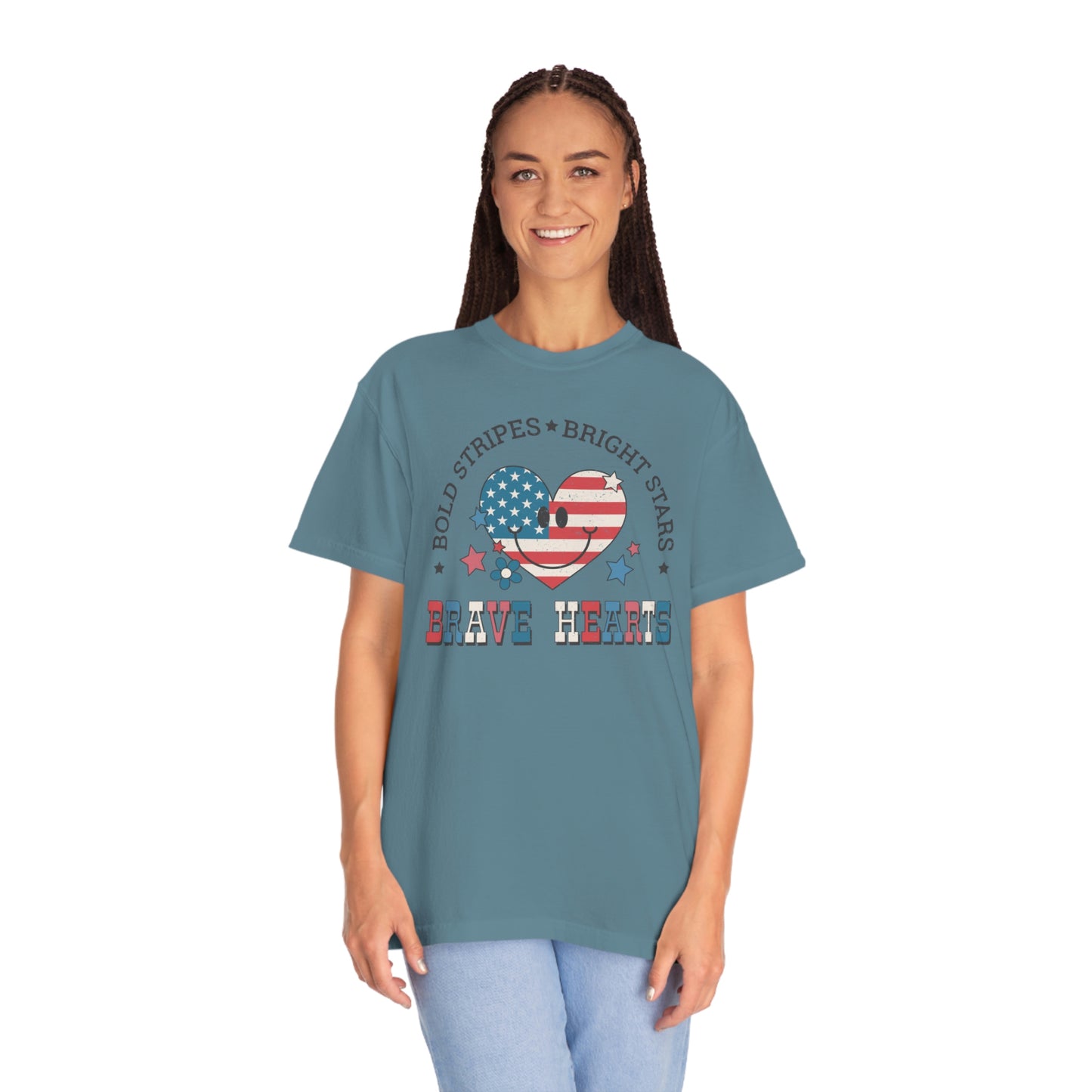 4th of July Brave Hearts Comfort Colors shirt