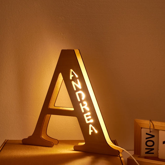 A Personalized Name Wooden Letter Night Light