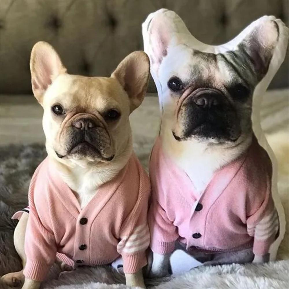 French Bulldog  Custom Shaped Pet Portrait Pillow