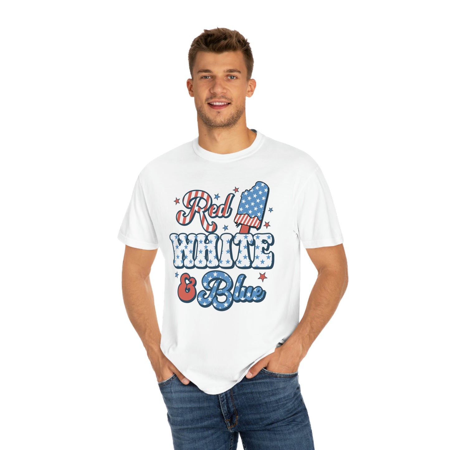 Retro Red, White and Blue Comfort Colors® Shirt