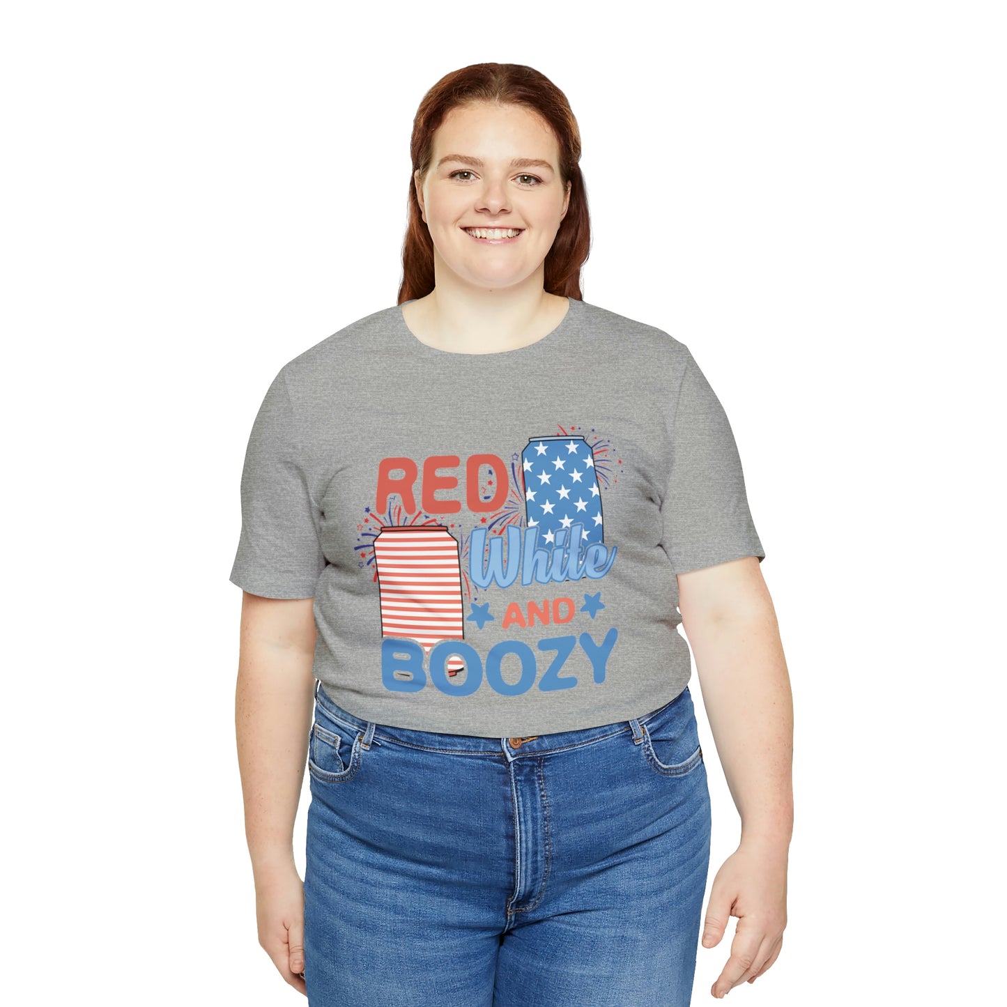 Red Bhite and Boozy Shirt