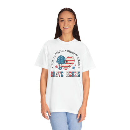 4th of July Brave Hearts Comfort Colors shirt