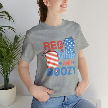 Red Bhite and Boozy Shirt