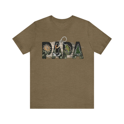 Papa Fishing in Nature Shirt