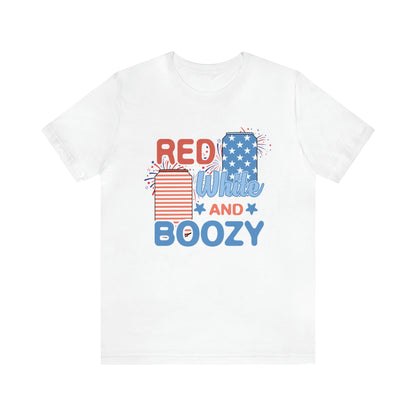 Red Bhite and Boozy Shirt