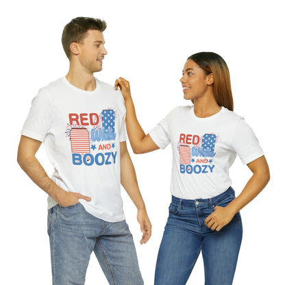 Red Bhite and Boozy Shirt