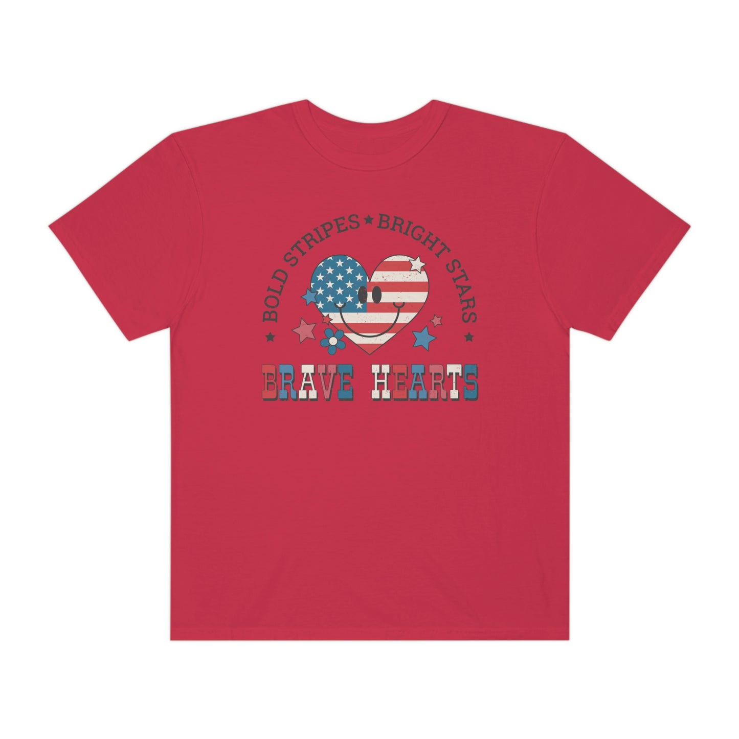 4th of July Brave Hearts Comfort Colors shirt