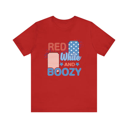 Red Bhite and Boozy Shirt