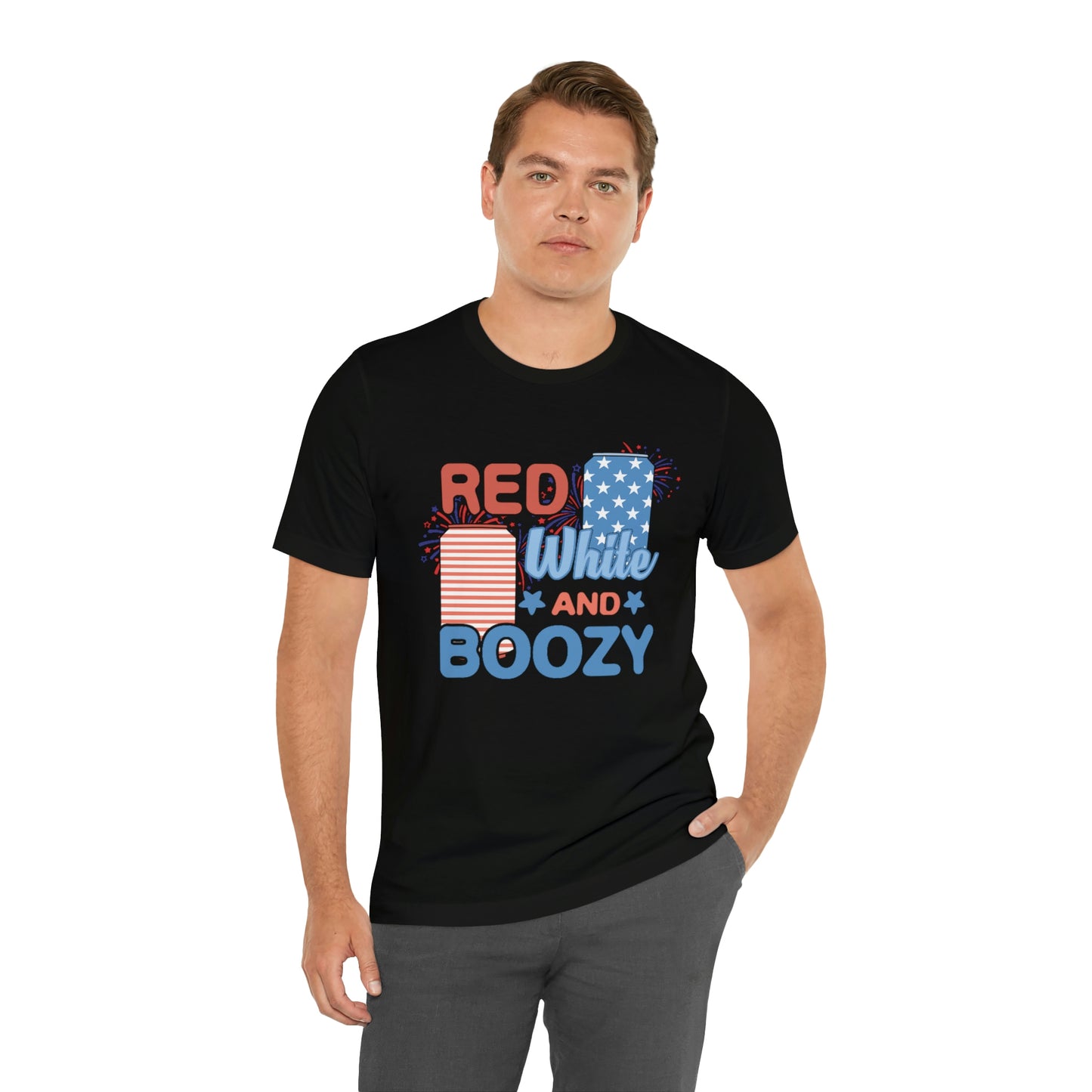 Red Bhite and Boozy Shirt