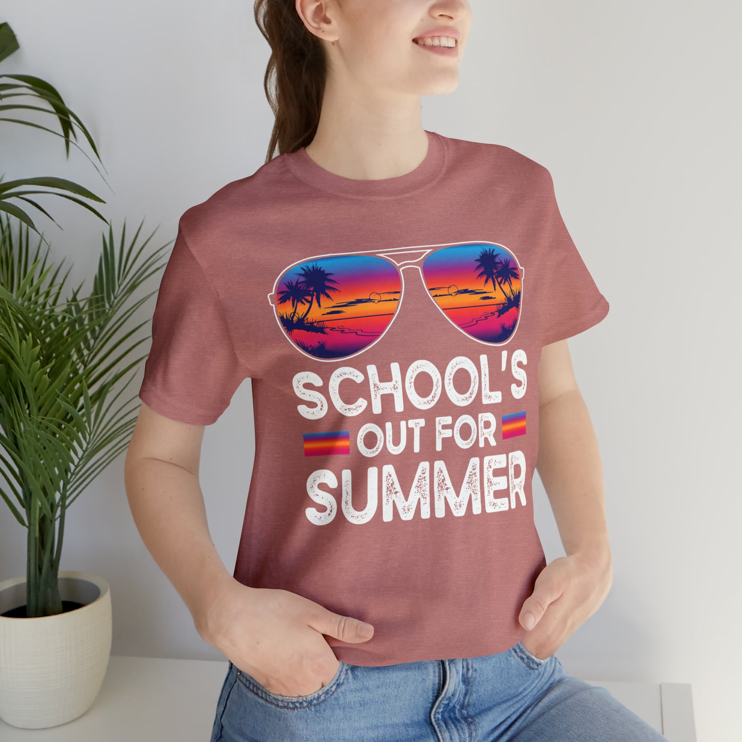 Schools Out for Summer Tropical Sunglasses Shirt