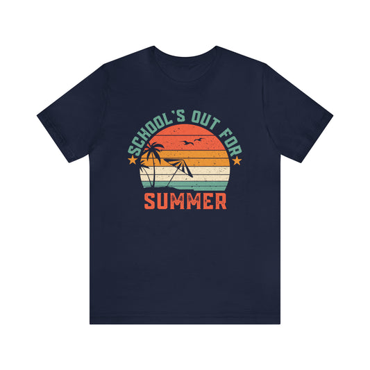 Schools Out For Summer Retro Tropical Shirt