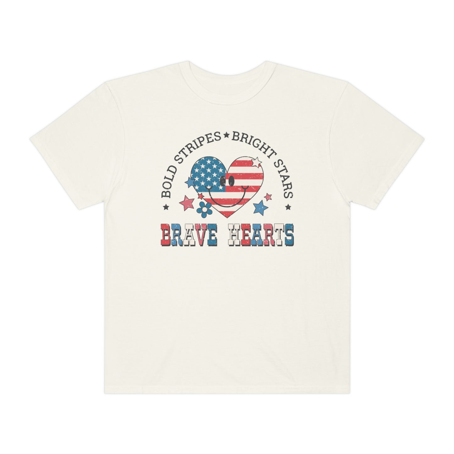 4th of July Brave Hearts Comfort Colors shirt