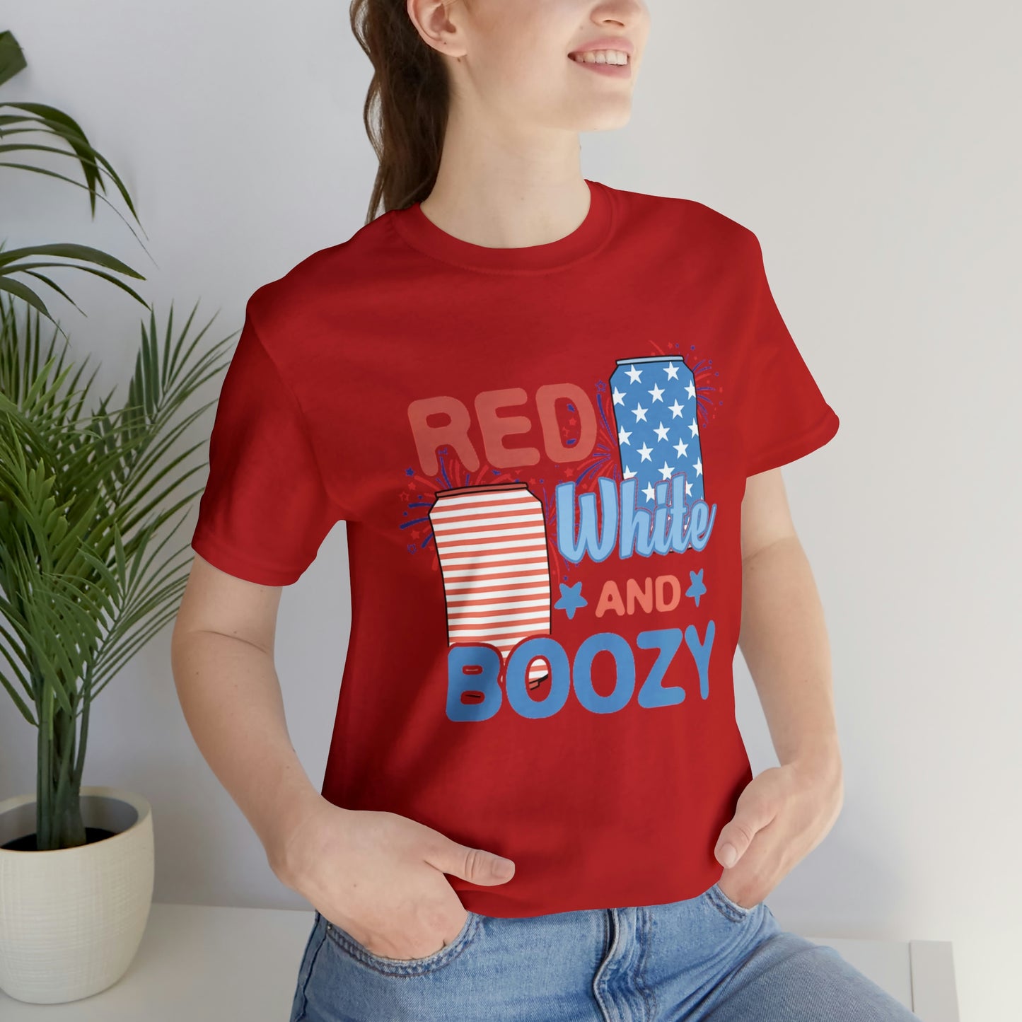 Red Bhite and Boozy Shirt