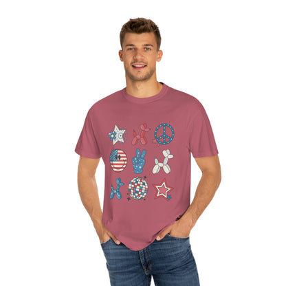 Retro 4th of July Nine Square Comfort Colors Shirt