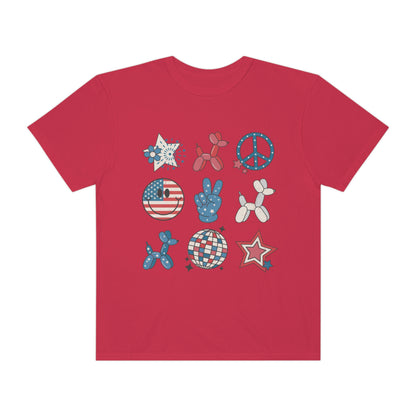 Retro 4th of July Nine Square Comfort Colors Shirt