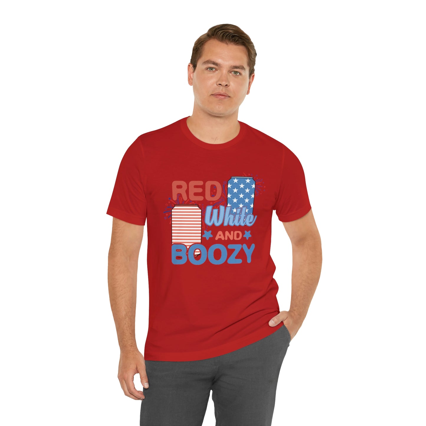 Red Bhite and Boozy Shirt