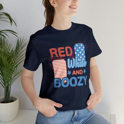 Red Bhite and Boozy Shirt