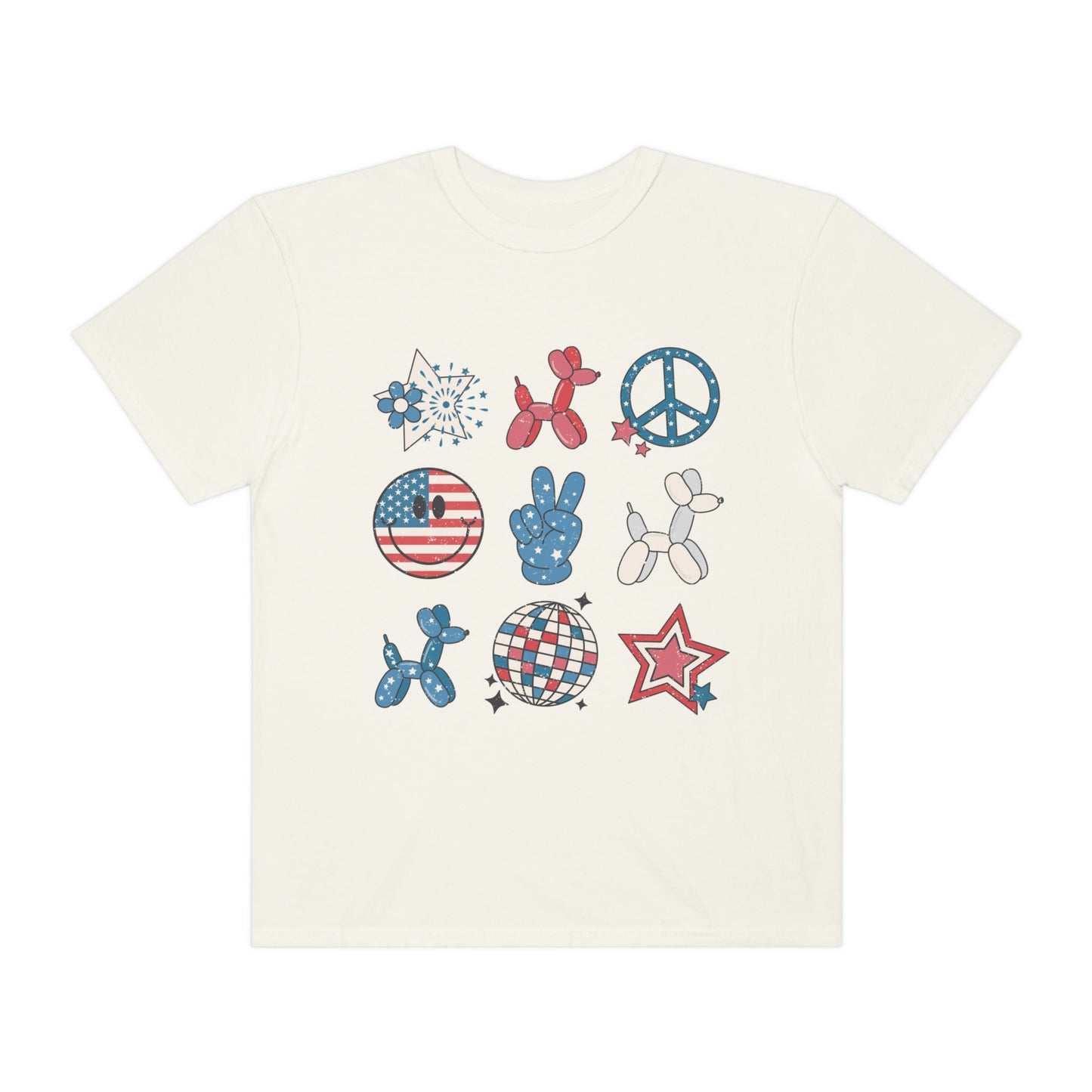 Retro 4th of July Nine Square Comfort Colors Shirt