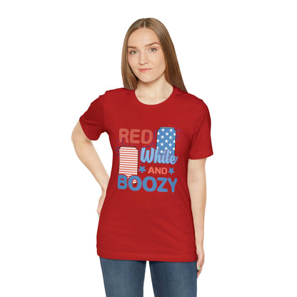 Red Bhite and Boozy Shirt