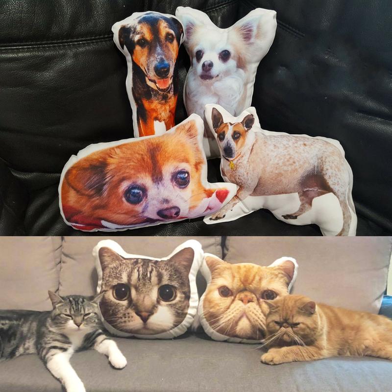 Custom Shaped Pet Portrait Pillow