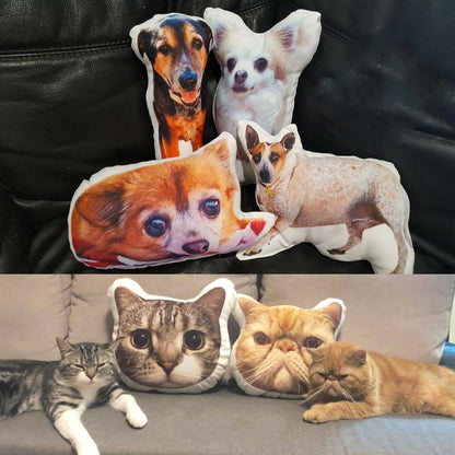 Custom Shaped Pet Portrait Pillow